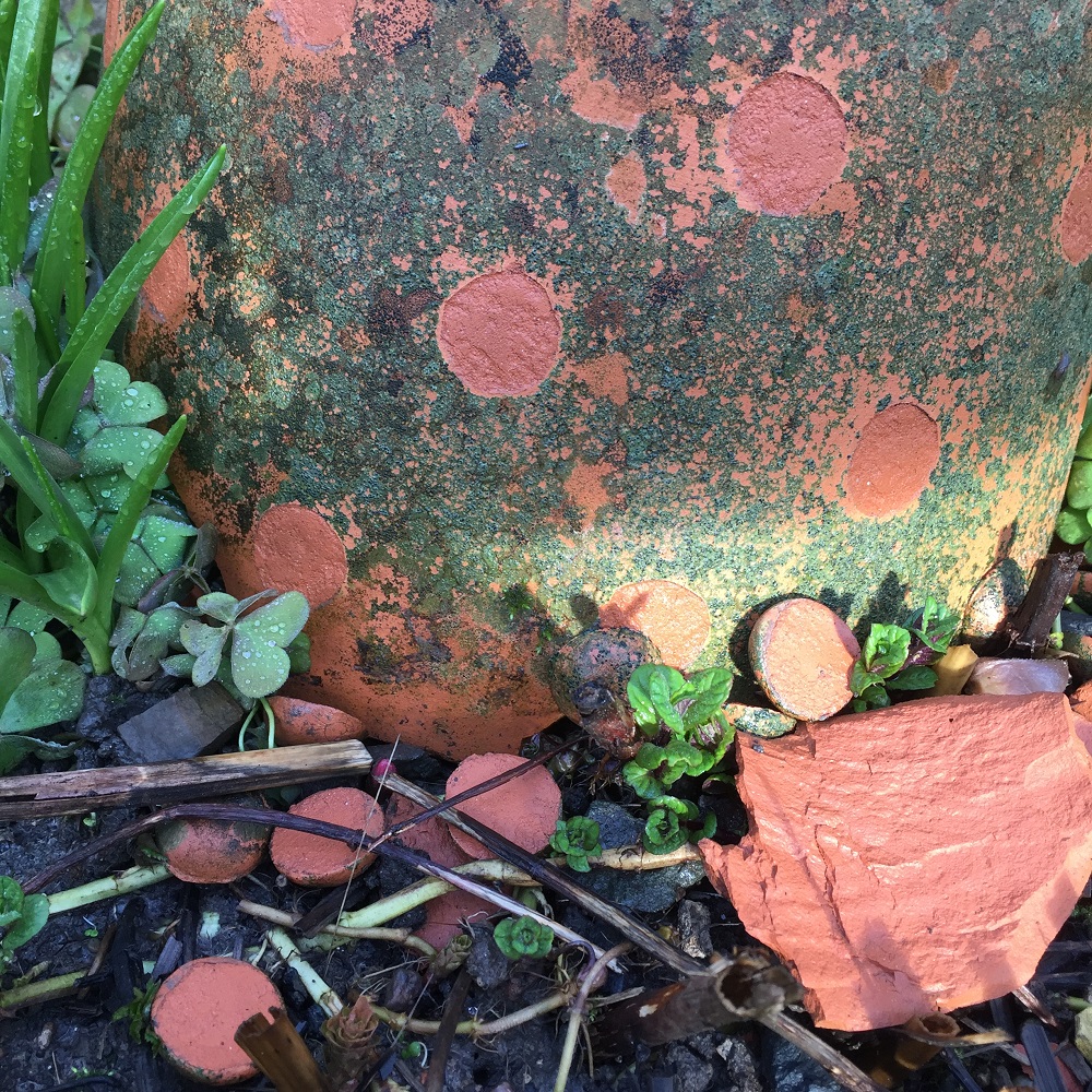 frost damaged pot surface by herefordshire potter jon williams